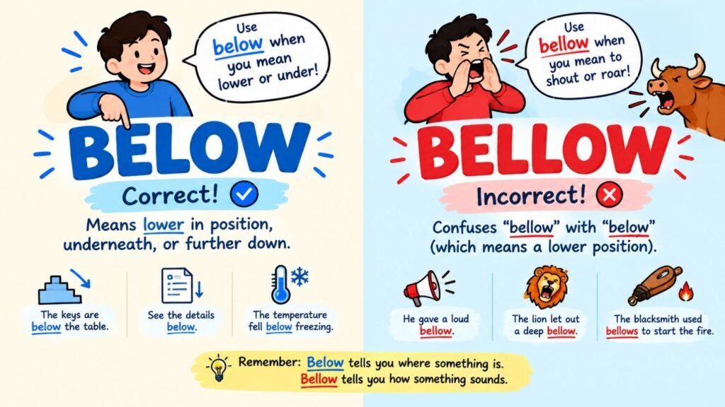 Bellow Or Below: Which One Is Correct?