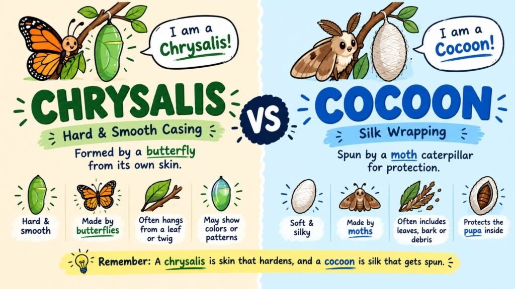 Chrysalis Vs Cocoon: What Is The Real Difference?