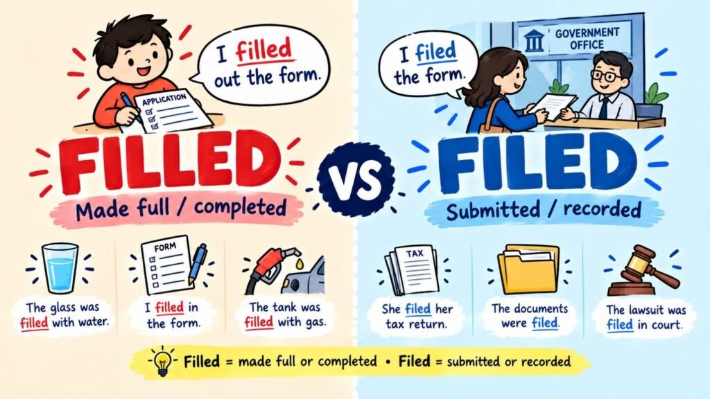 Filled Or Filed: What Is The Correct Word To Use?