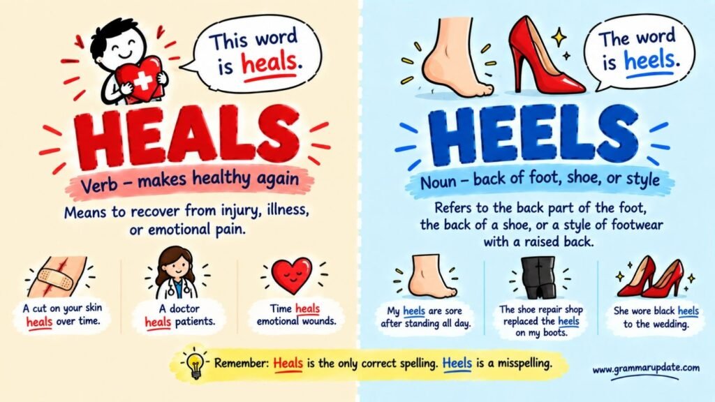 Heals Or Heels: Which One Is Correct And What Does Each Word Actually Mean?