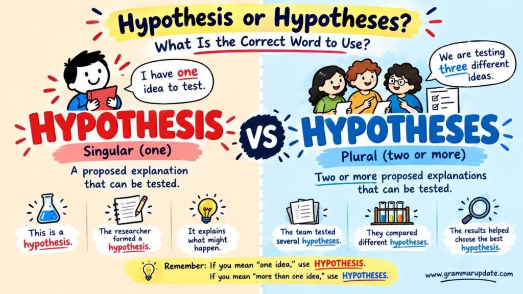 Hypothesis Or Hypotheses: What Is The Correct Word To Use?