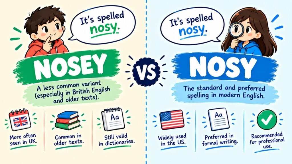 Nosey Or Nosy: Which Spelling Is Correct And What Does It Mean?