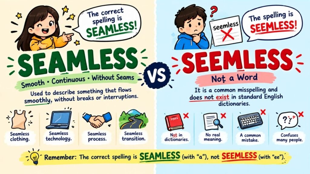 Seemless Or Seamless: The Correct Spelling, Meaning And How To Use It