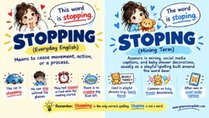 Stoping Or Stopping: Which One Is Correct And What Does Each Word Mean?