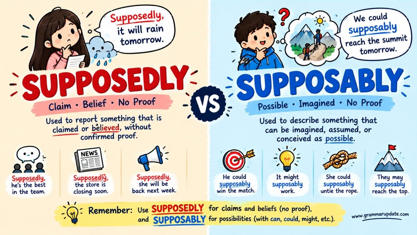 Supposably Vs Supposedly: What Each Word Really Means
