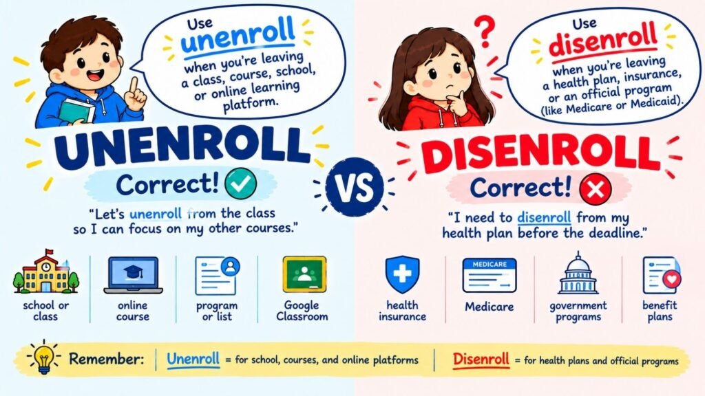Unenroll Vs Disenroll: What Is The Real Difference