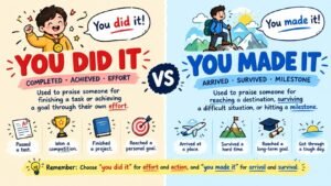You Did It Vs You Made It: Meaning, Grammar And When To Use Each